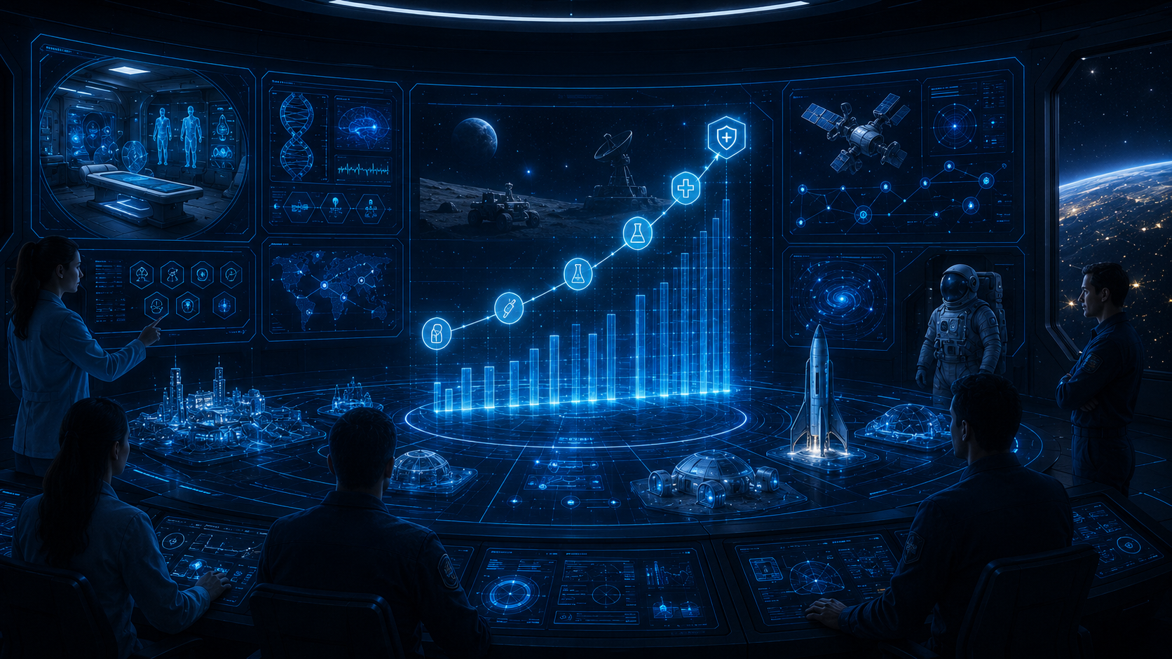 Funding Goals visual concept for Medi-Galaxy
