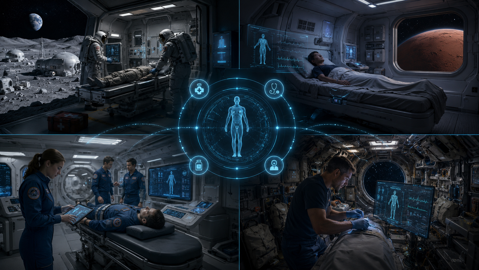 Lunar Habitat Emergency visual concept for Medi-Galaxy