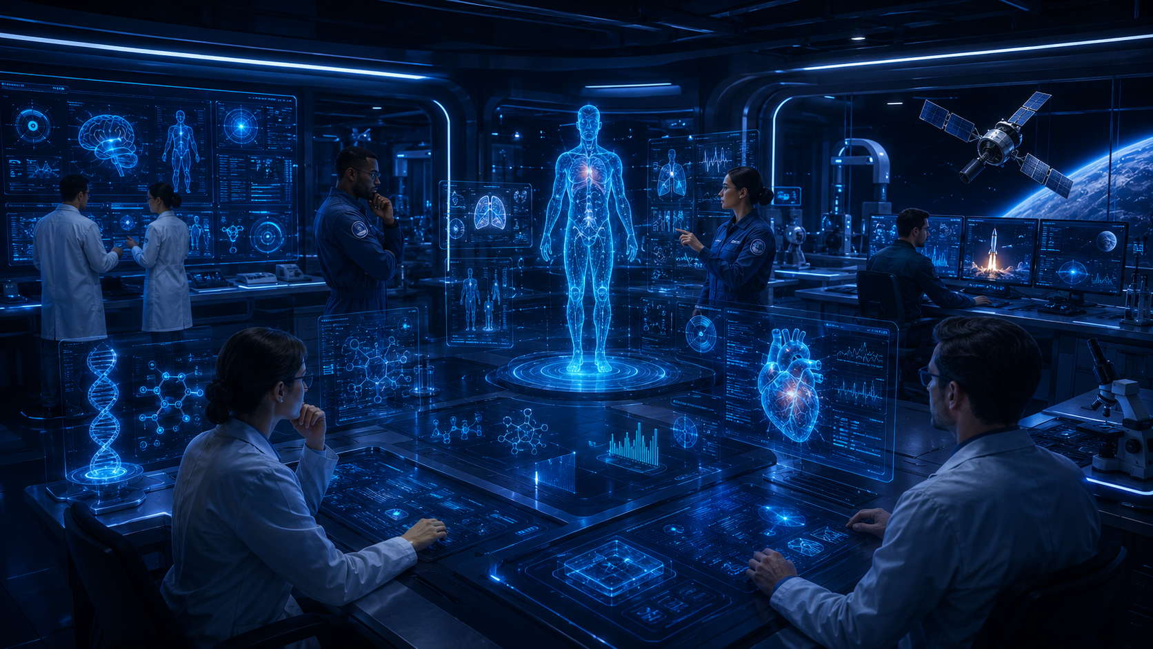 Research Applications visual concept for Medi-Galaxy