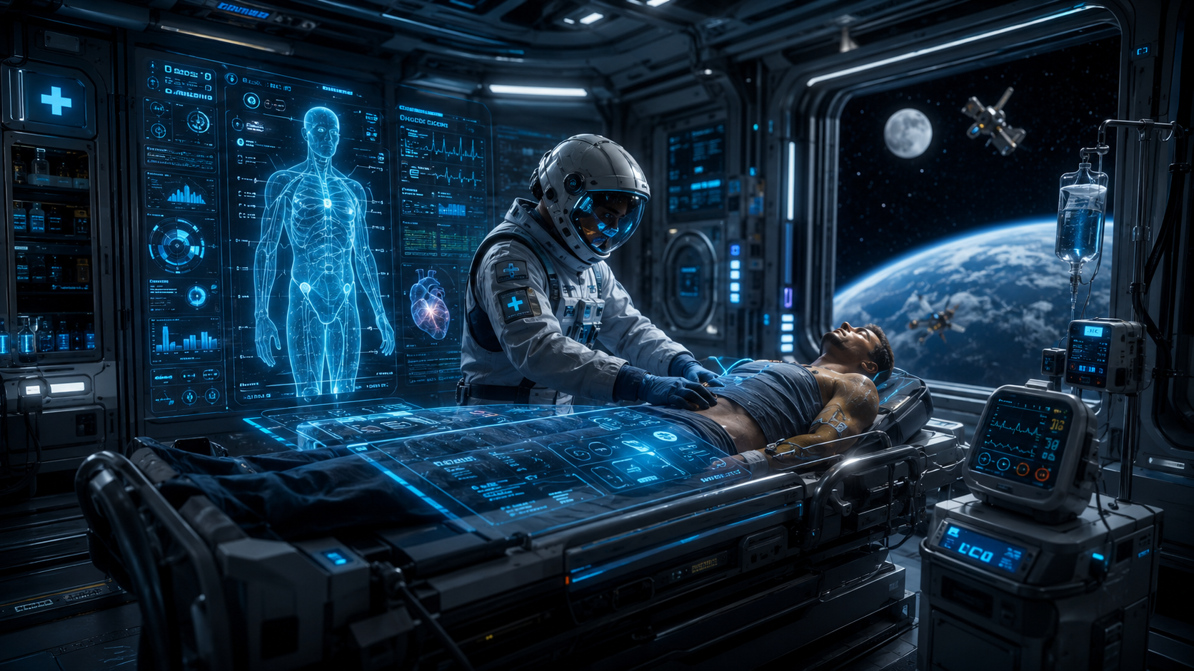 Space Medical Preparedness visual concept for Medi-Galaxy