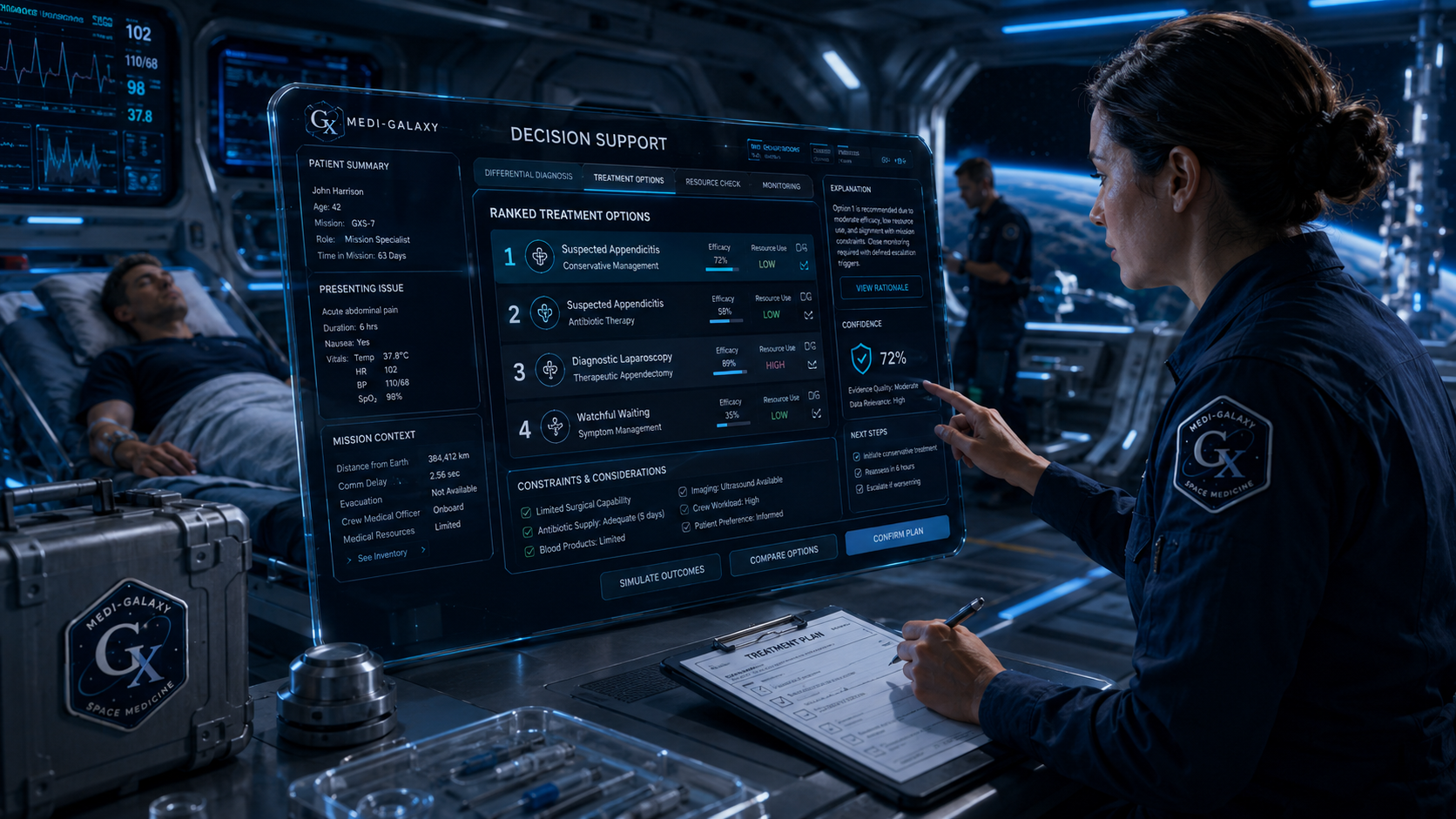 Decision support visual for Medi-Galaxy topic page