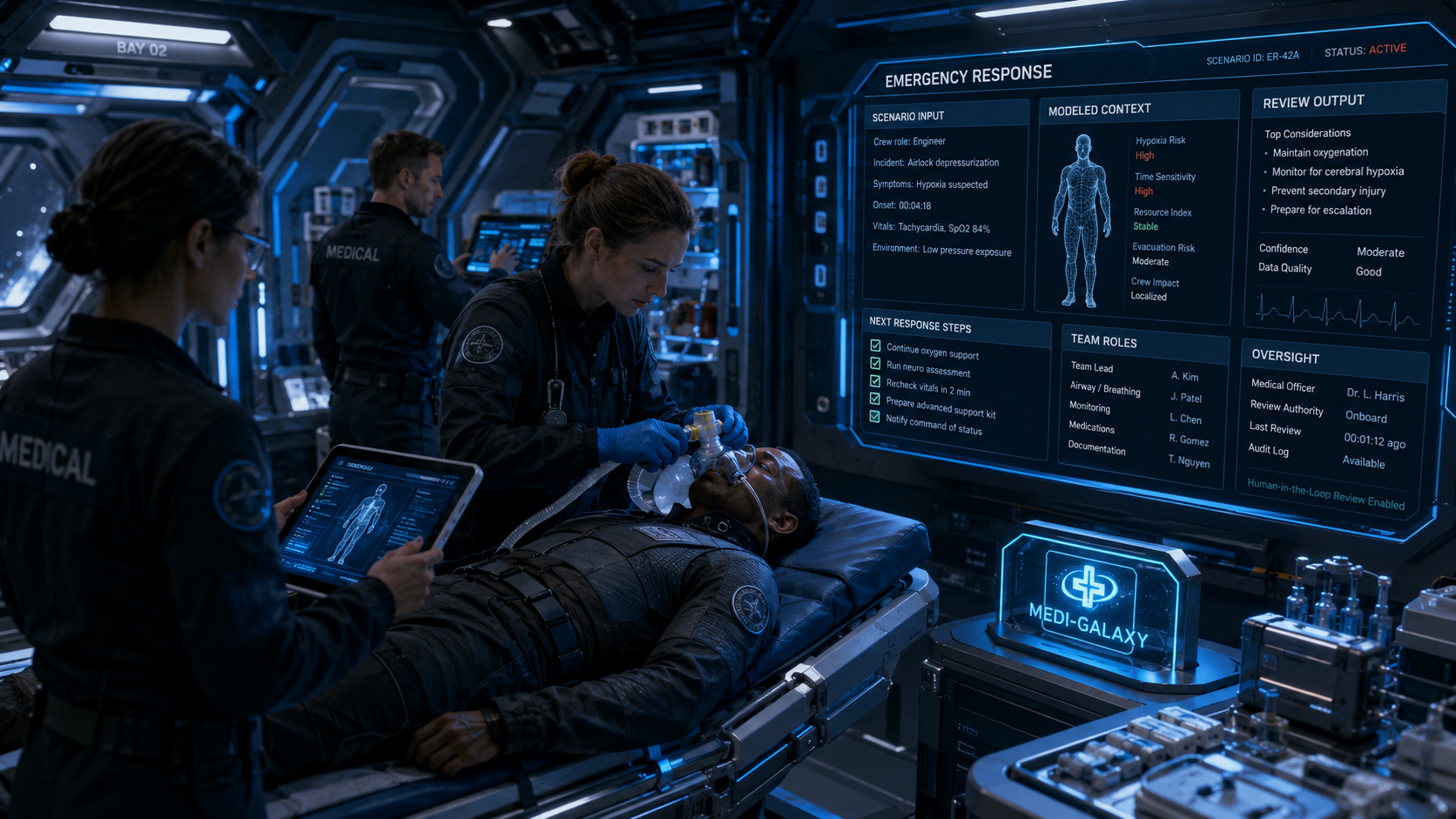 Emergency response visual for Medi-Galaxy topic page