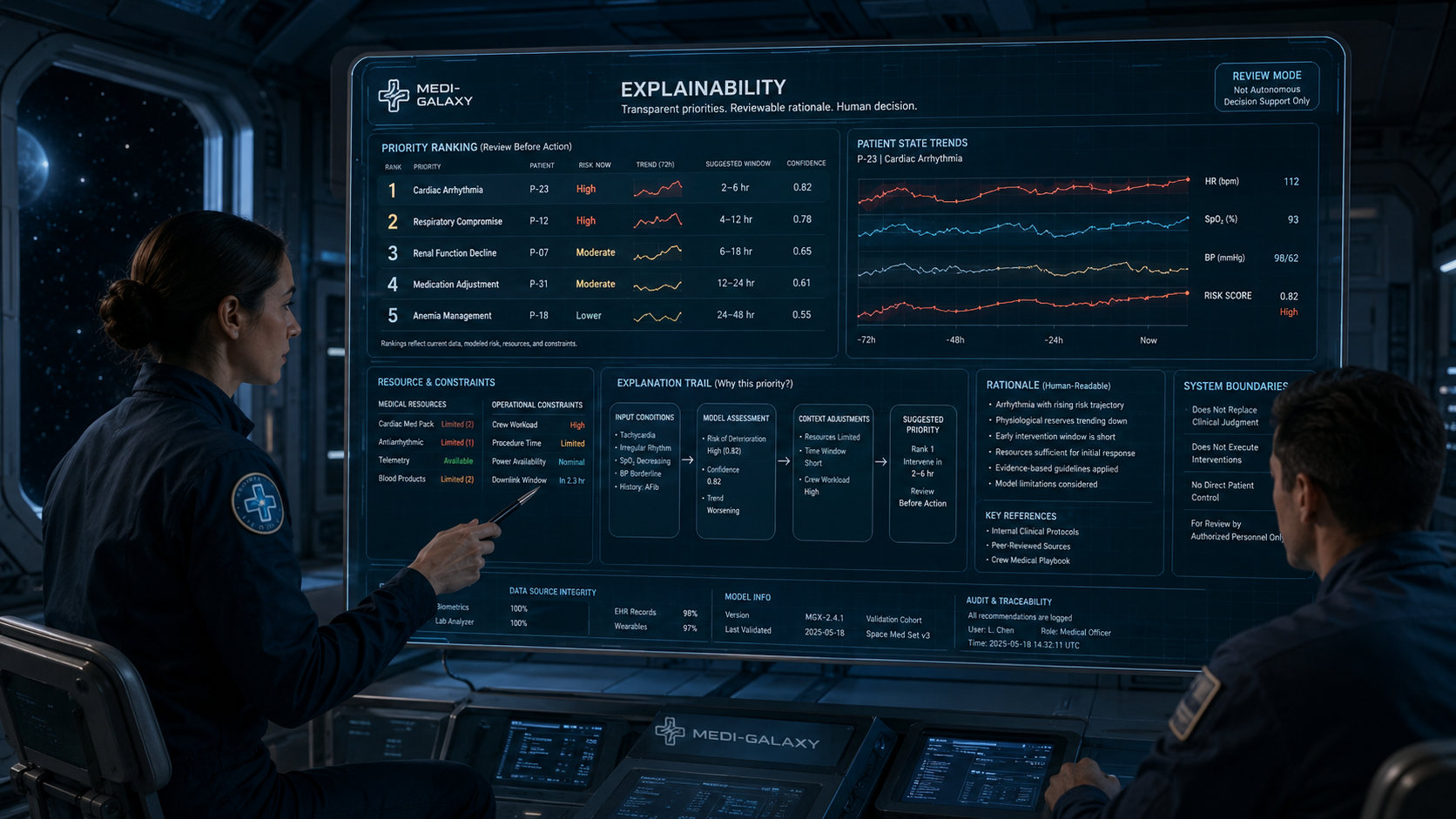 Explainability visual for Medi-Galaxy topic page