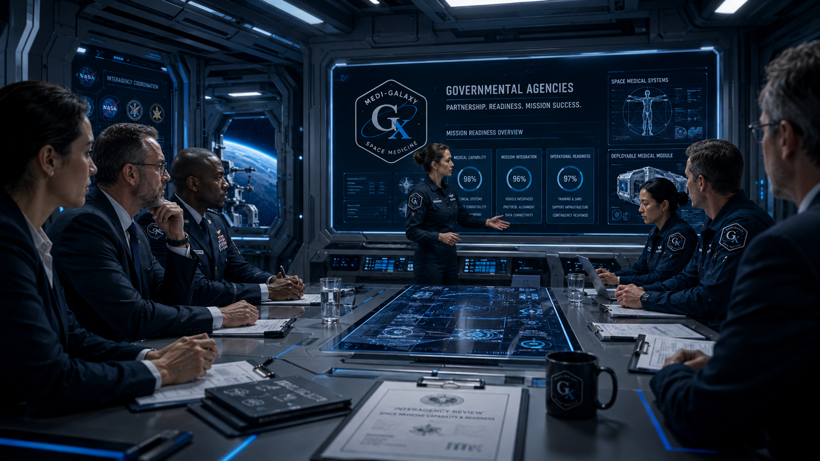 Governmental agencies visual for Medi-Galaxy topic page