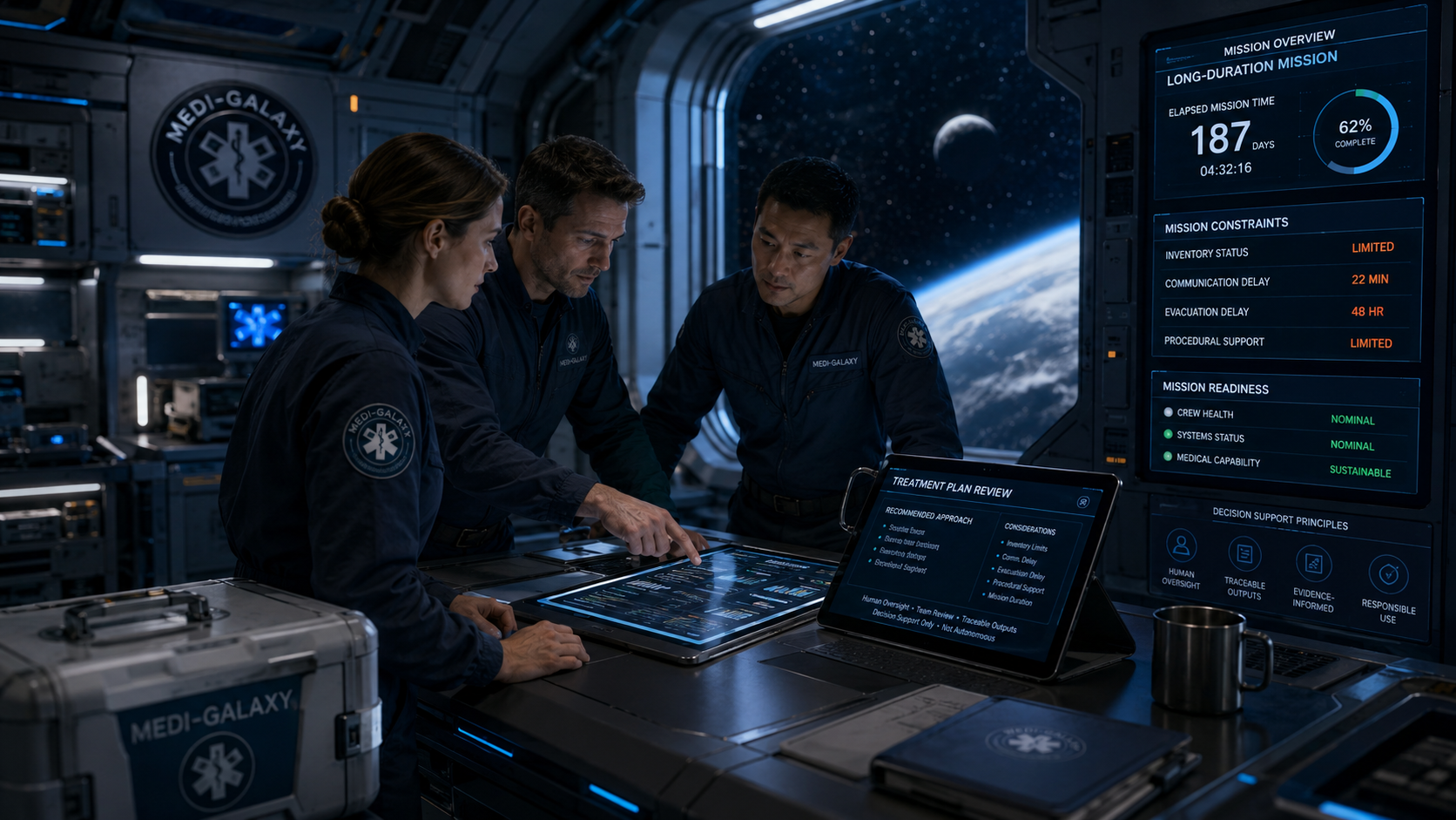 Long-duration missions visual for Medi-Galaxy topic page