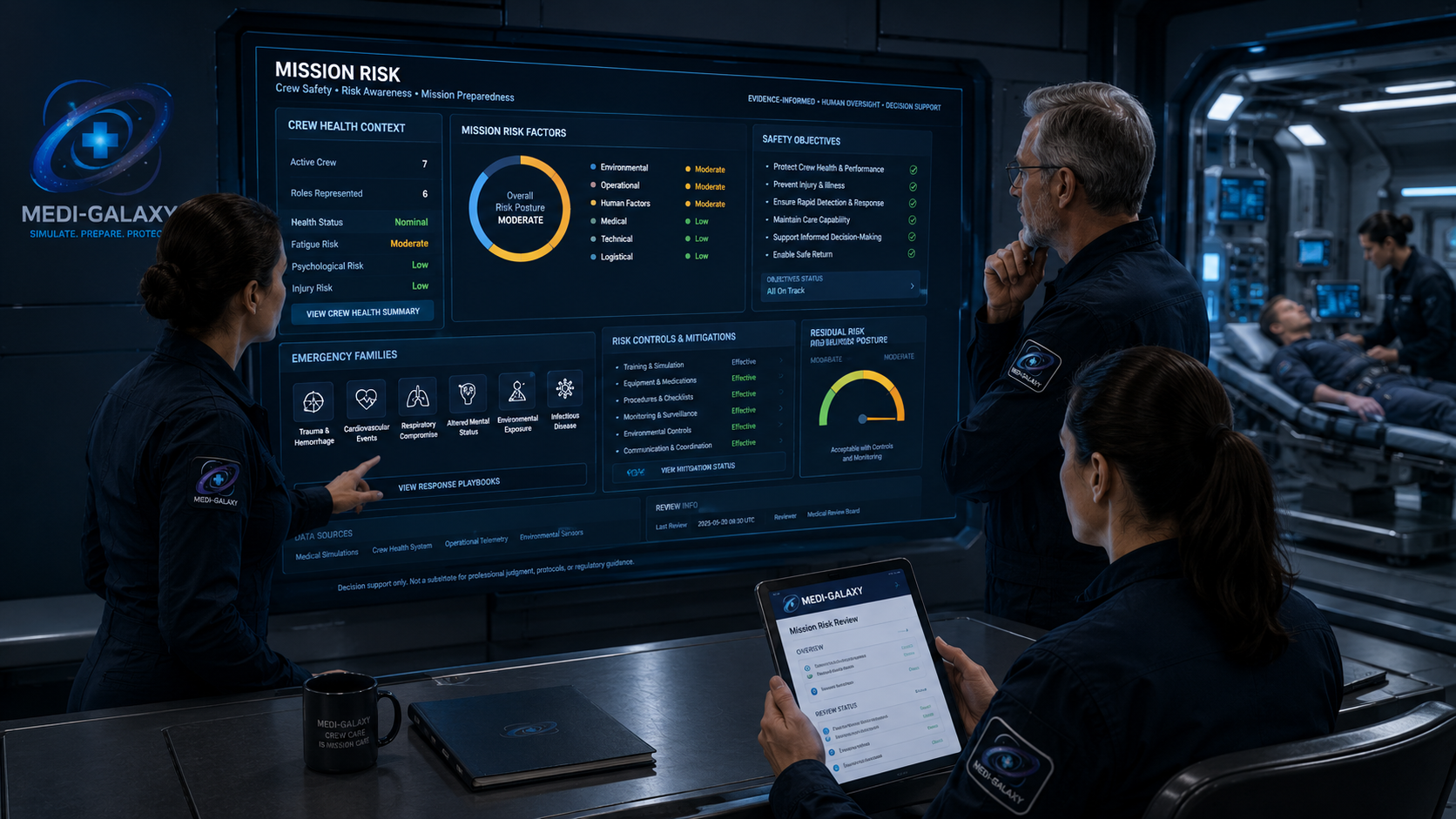 Mission risk visual for Medi-Galaxy topic page