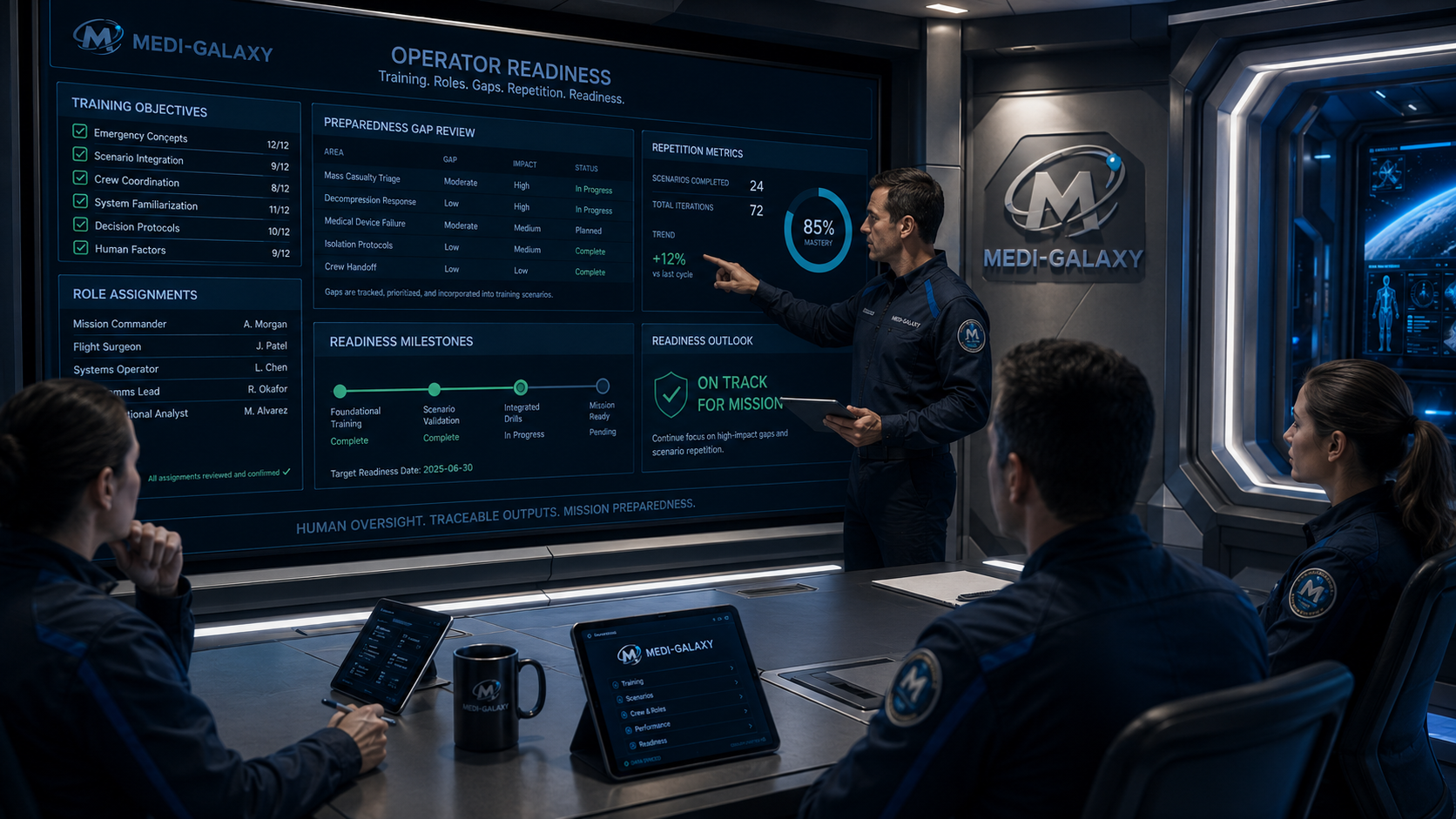 Operator readiness visual for Medi-Galaxy topic page