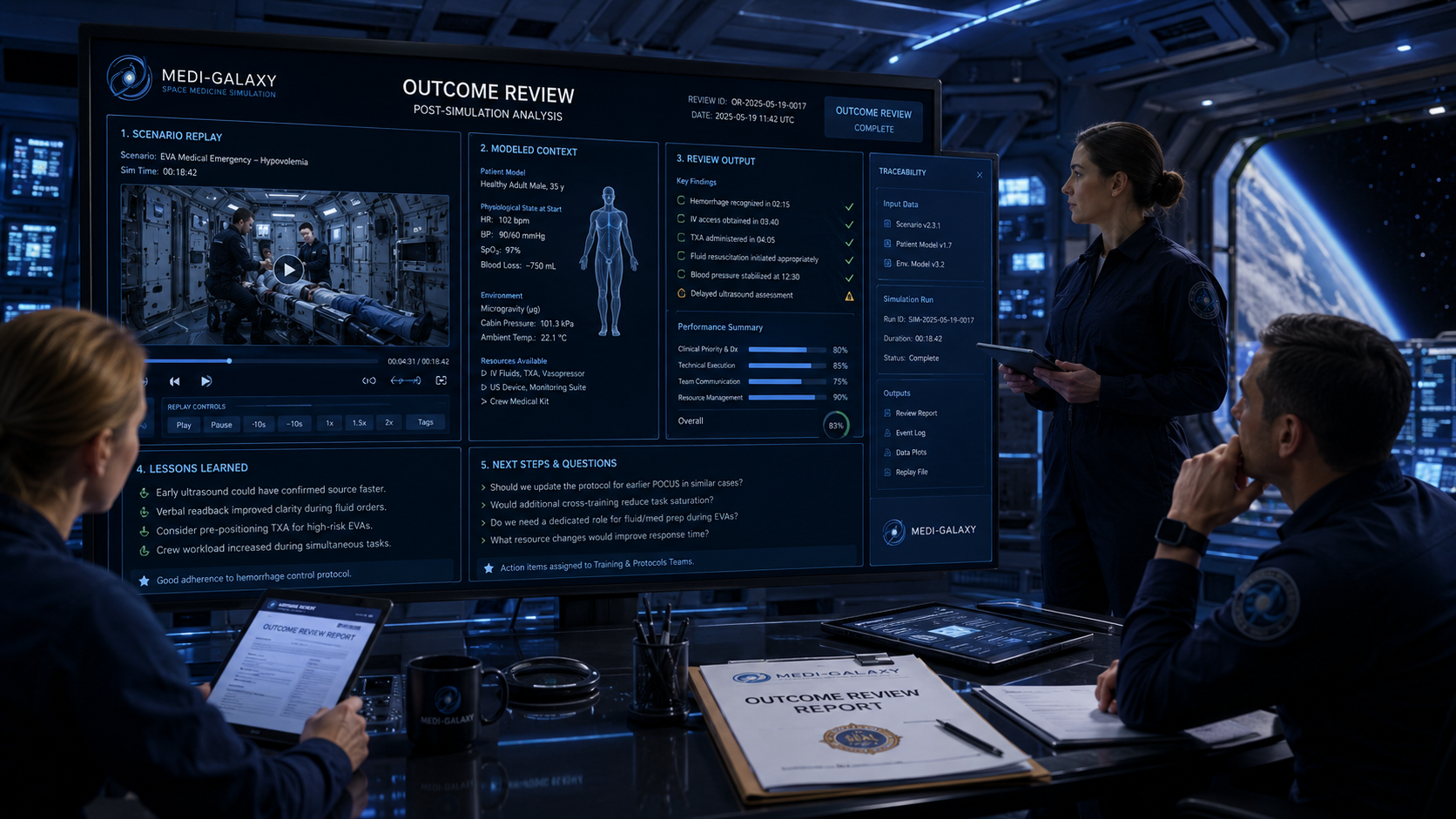 Outcome review visual for Medi-Galaxy topic page