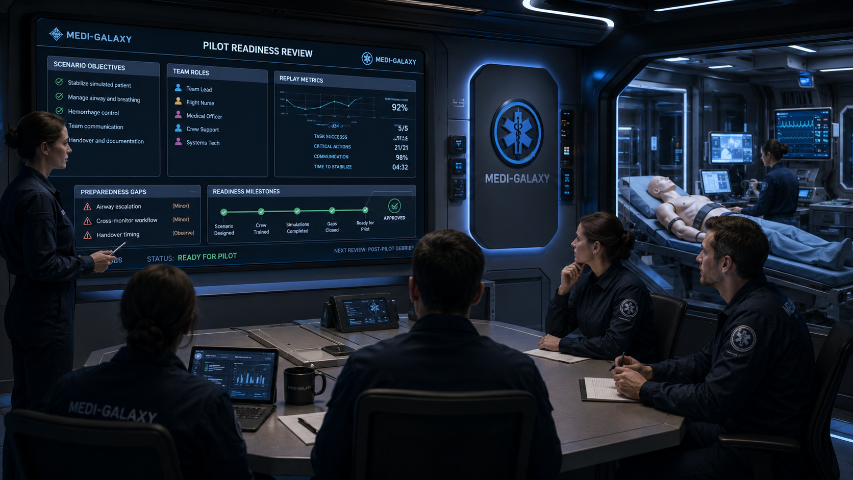 Pilot readiness visual for Medi-Galaxy topic page