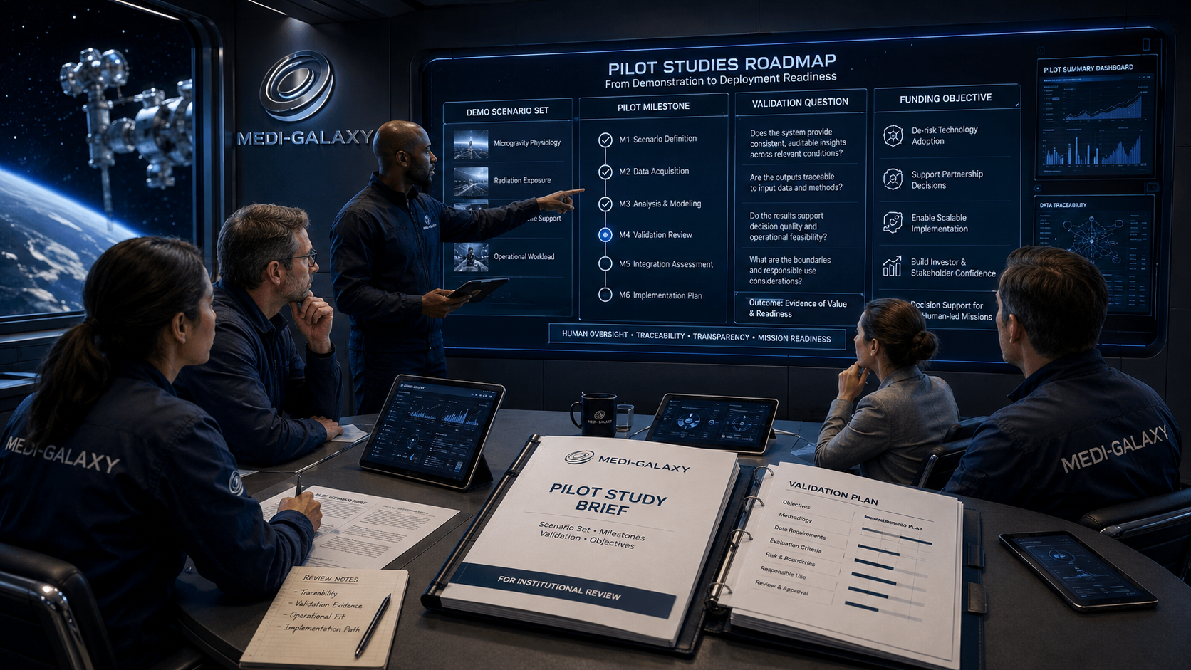 Pilot studies visual for Medi-Galaxy topic page