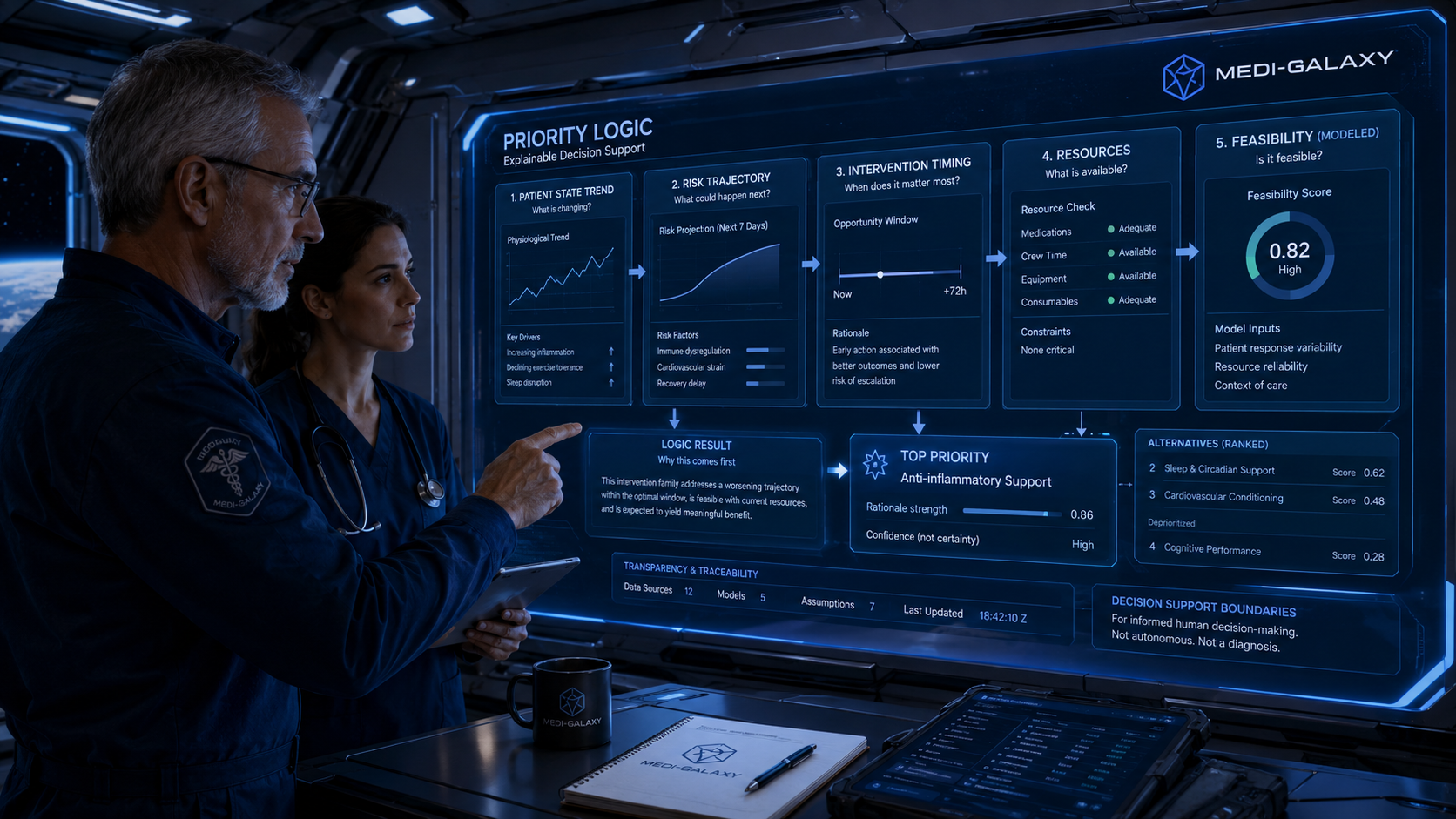 Priority logic visual for Medi-Galaxy topic page