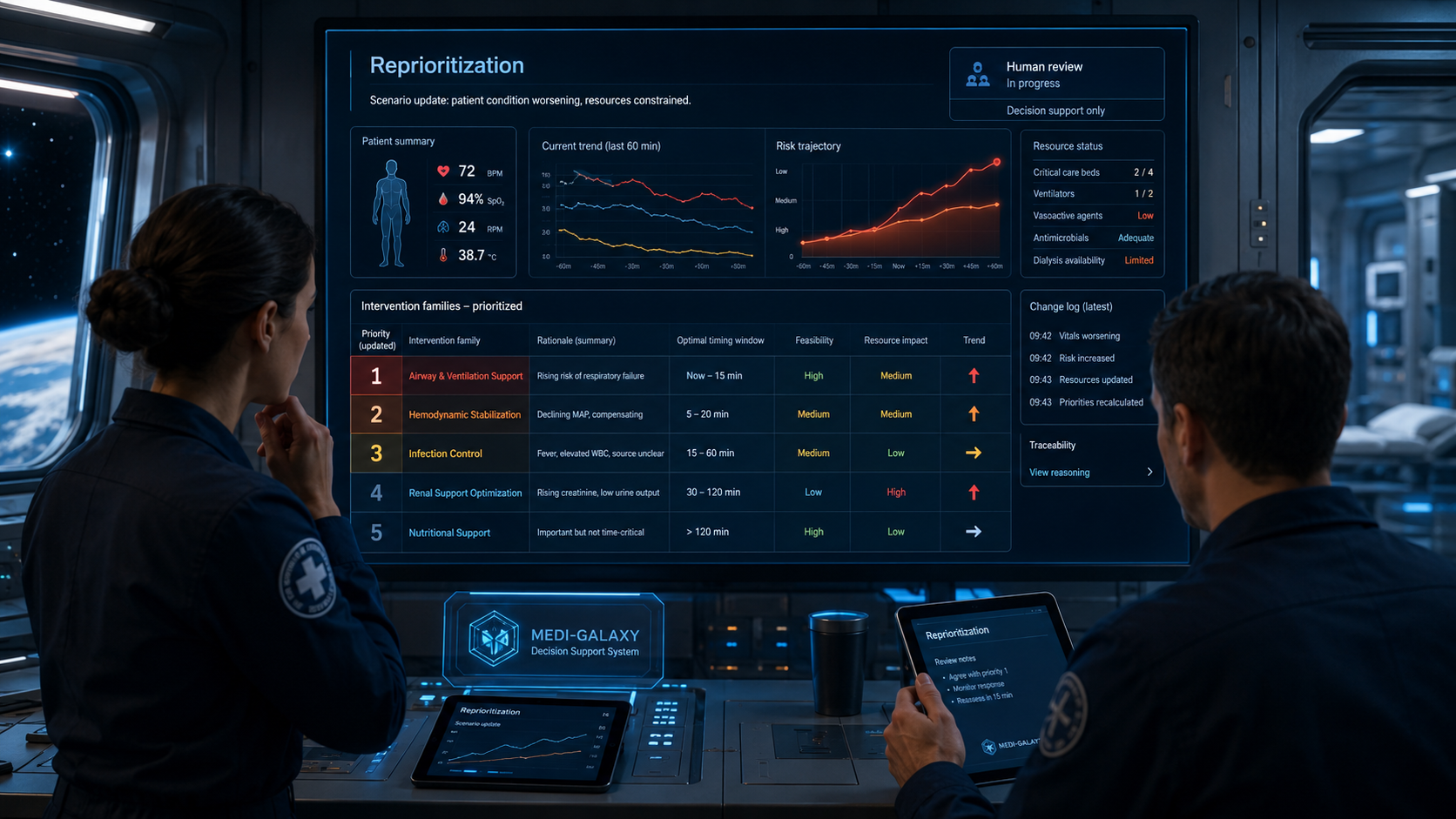 Reprioritization visual for Medi-Galaxy topic page