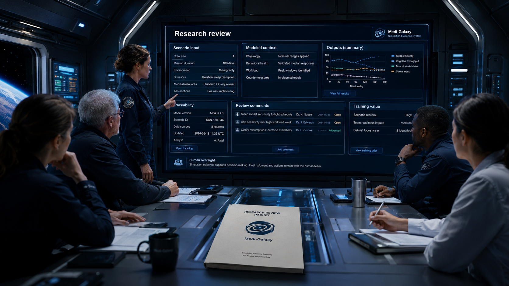 Research review visual for Medi-Galaxy topic page
