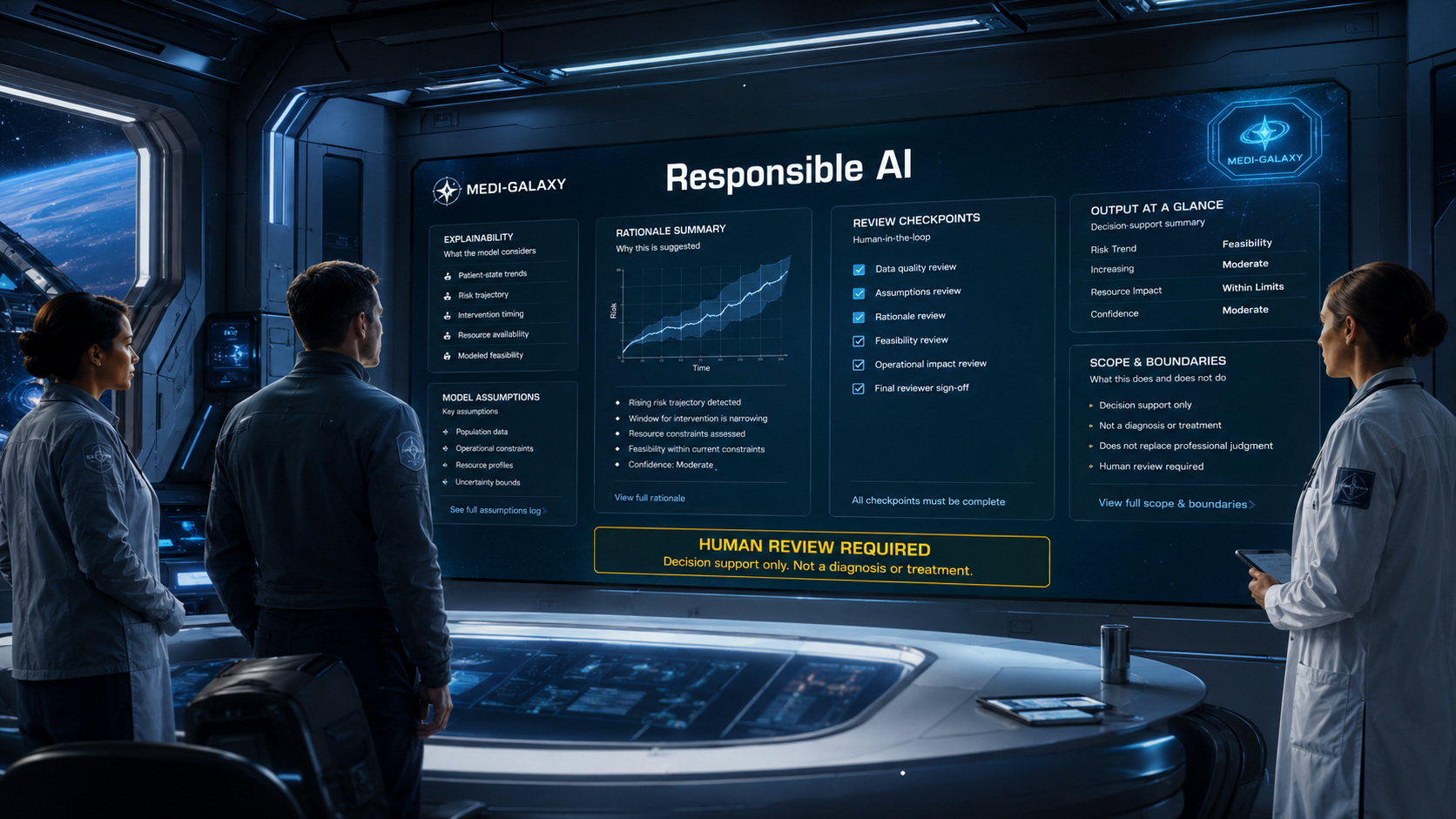 Responsible AI visual for Medi-Galaxy topic page