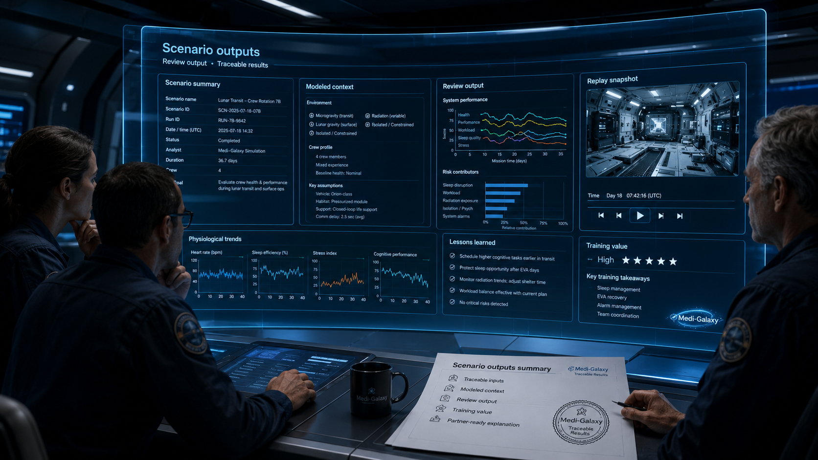 Scenario outputs visual for Medi-Galaxy topic page