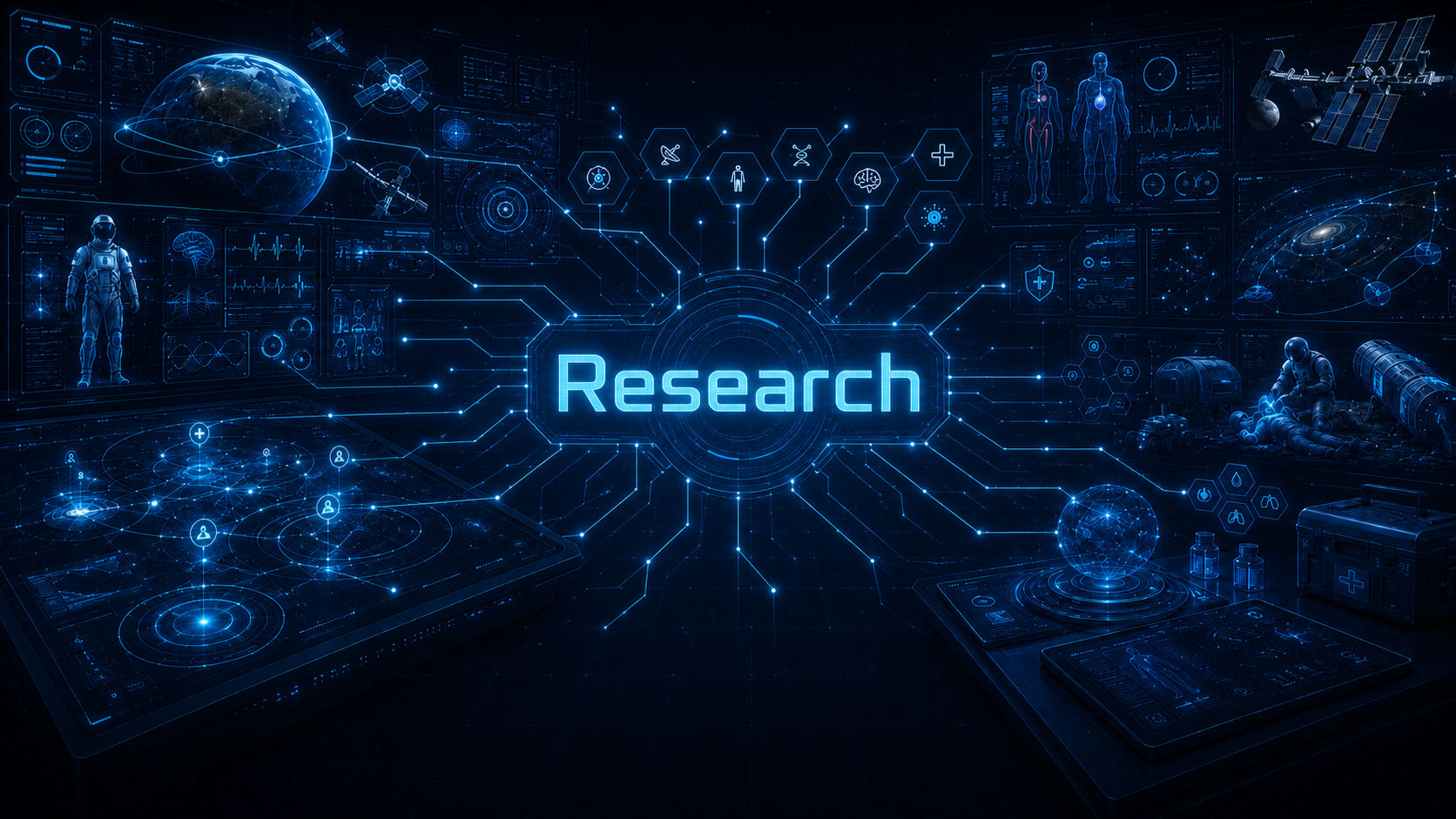 Research → Configure → Run → Review → Compare → Refine visual for Medi-Galaxy